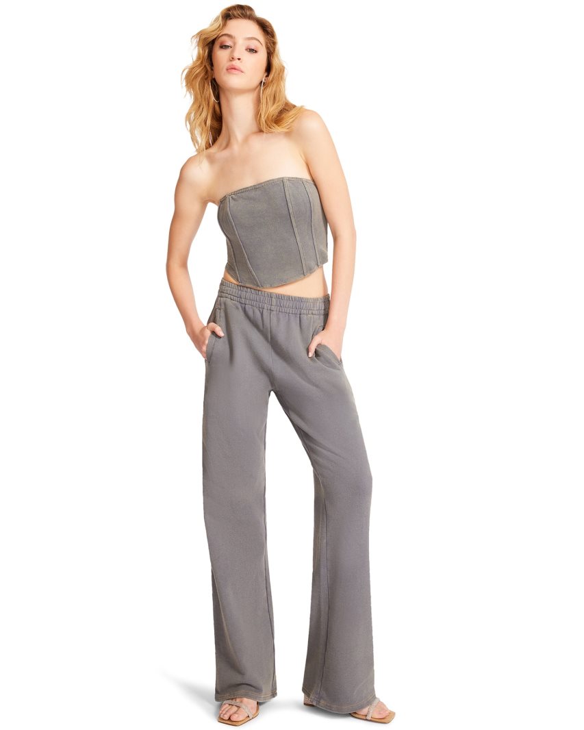 Pantalones Steve Madden Brooks Mujer Gris | ES IJ2690